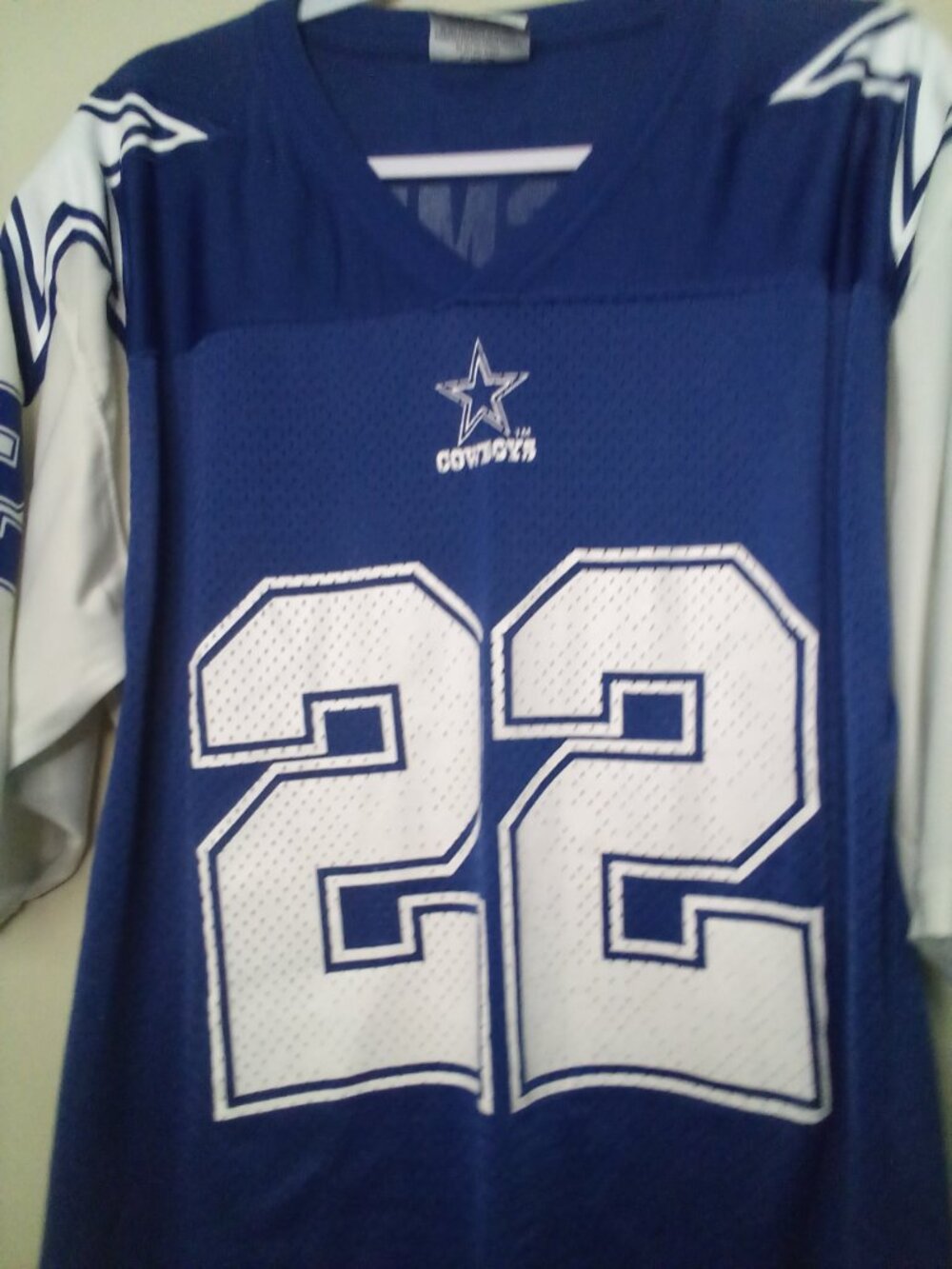 Vintage 1995 Starter Dallas Cowboys Jersey Men XL Emmitt Smith #22 Blue White - Picture 9 of 14